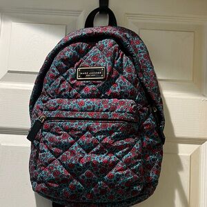 Marc Jacobs Quilted Floral Backpack — Teal & Burgundy